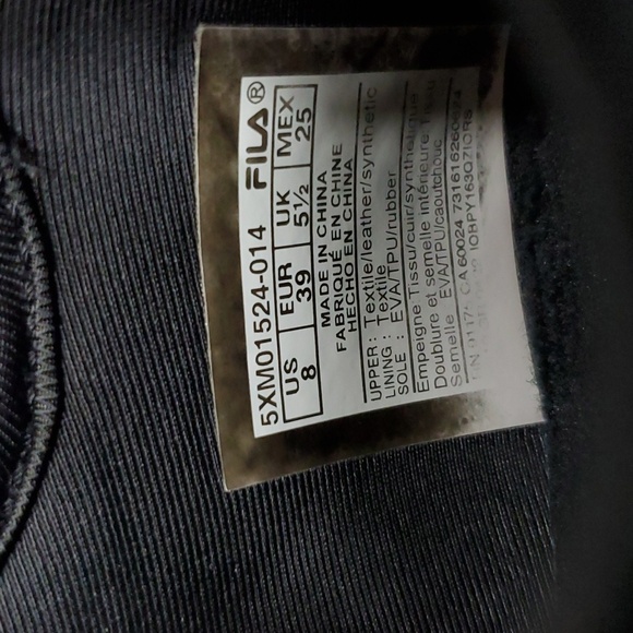 Fila Unit LE platform sneakers women's 8 black leather, mesh scuba like fabric - Picture 4 of 11